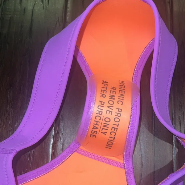 NWOT Triangl Swimwear Purple Neoprene Cheeky Bikini Bottoms Size Large - Image 4