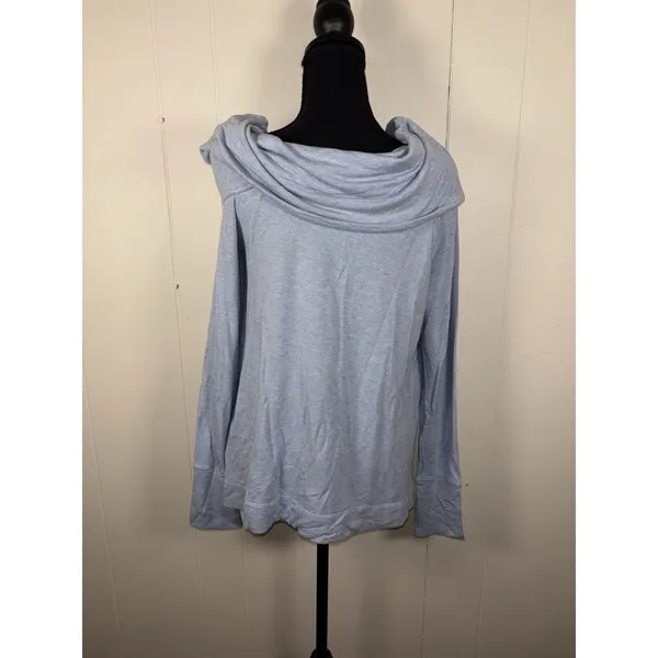 Lilly Pulitzer Belinda Heather Blue‎ Shawl Pullover Sweater Large *** - Image 2