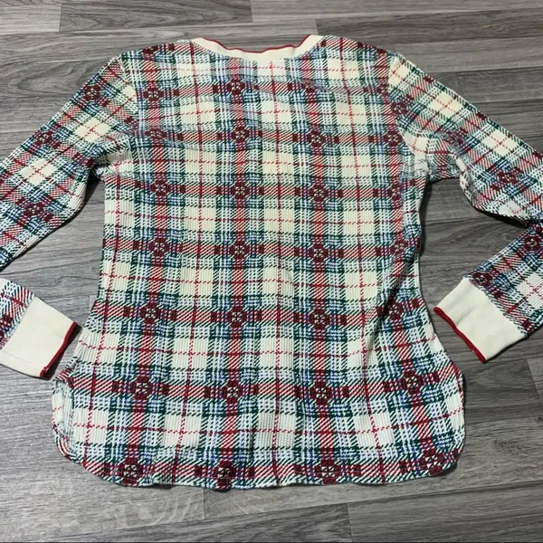 Vintage Victoria’s Secret Plaid PJ top; Medium - Image 6