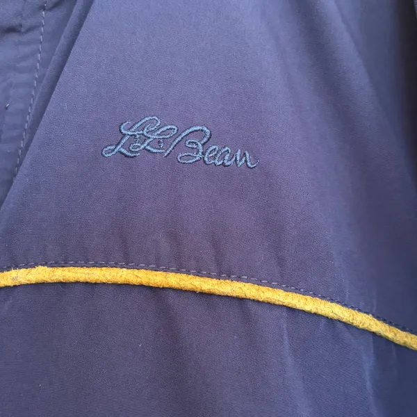 L.L. Bean Womens Purple Anorak Jacket Medium Vintage Suede Trim Pullover W262 - Image 4