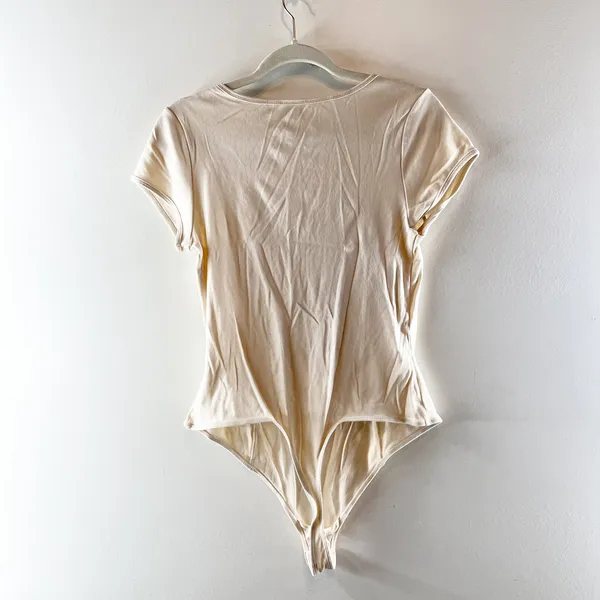 Free People Desert Darling Short Sleeve Western Horseshoe Bodysuit Top Cream L - Image 4