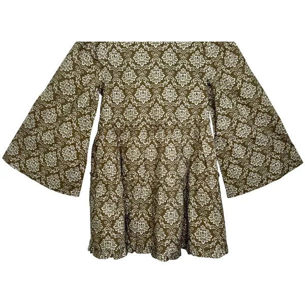 NWT Tuckernuck Hyacinth House Russell Moss Printed Olive Green Mini Dress Size S - Image 8