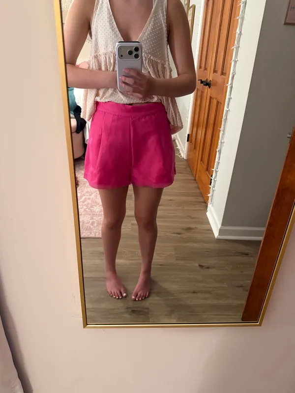 TCEC Pink High Waisted Shorts - Image 2