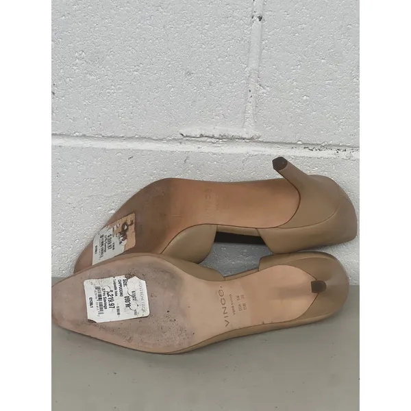 Vince sz9 tan Tiana Square Toe Leather Pumps in Cappuccino - Image 4