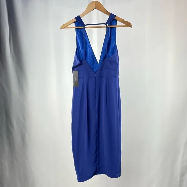 NWT Lulus Idina Backless‎ Bodycon Midi Dress In Royal Blue Size Extra Small - Image 5