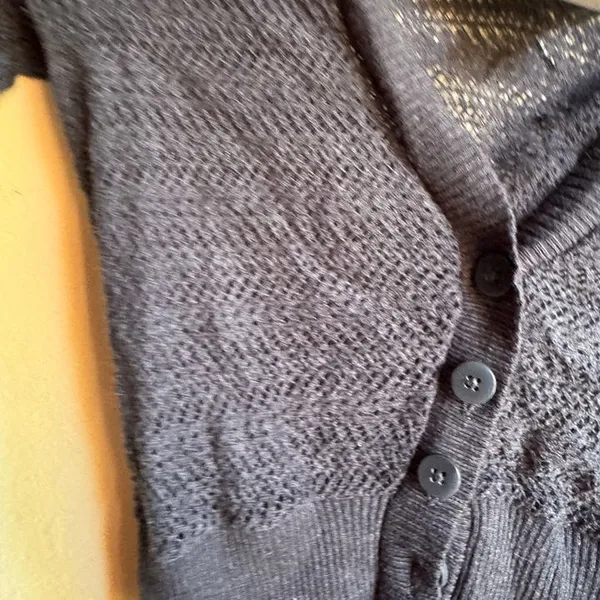 SO Y2K Cropped Crochet Cardigan - Image 2