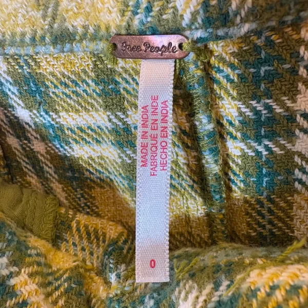 Free People Shape Up Pant in Plaid Size 0 - Image 6