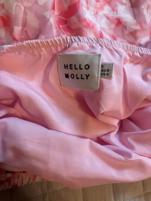 Hello Molly Pink Floral Mini Dress - Image 3