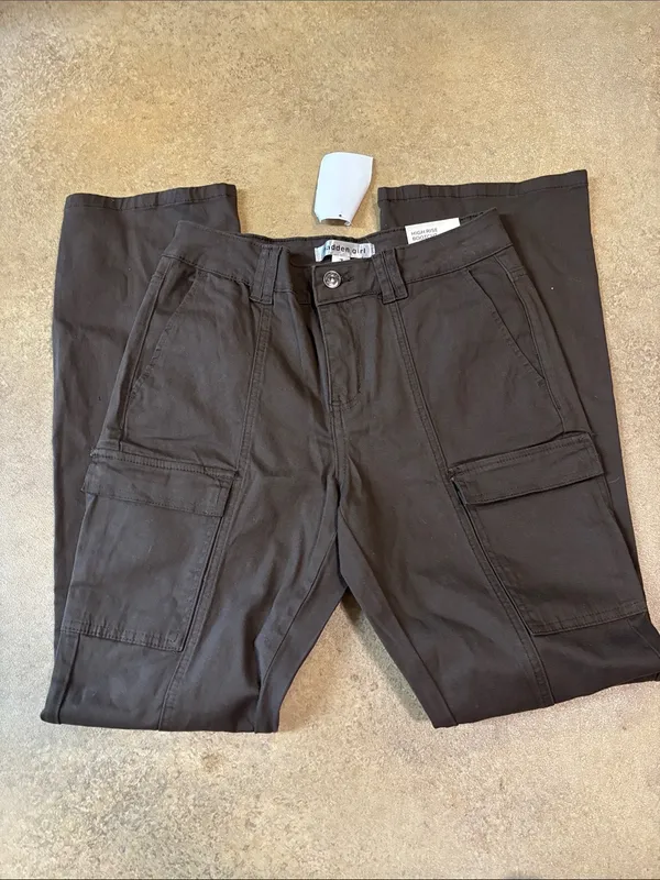 Madden Girl Brown Boot Cut Cargo Pants - Image 3