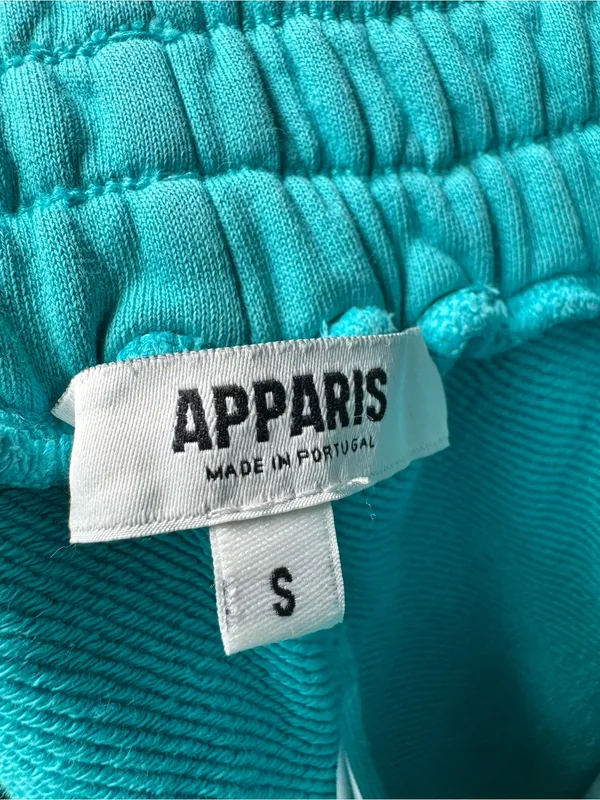 Apparis Roxy 100% Cotton Ombre Dip Dye Fleece Track Shorts Blue White Small - Image 6