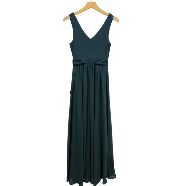 Luus Thoughts of Hue Emerald Green Surplice Maxi Dress size XS NWT - Image 4