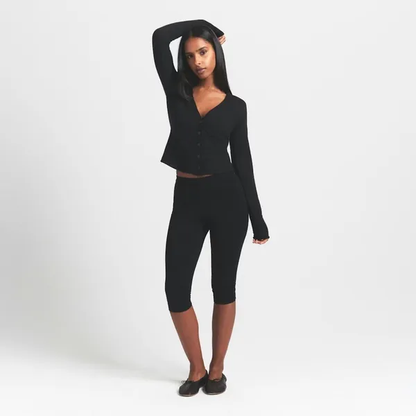 New Skims Featherweight Cashmere Cardigan Onyx Large New with tags - Image 4