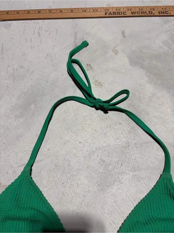 Aerie Green Textured Triangle Bikini Top medium - Image 3