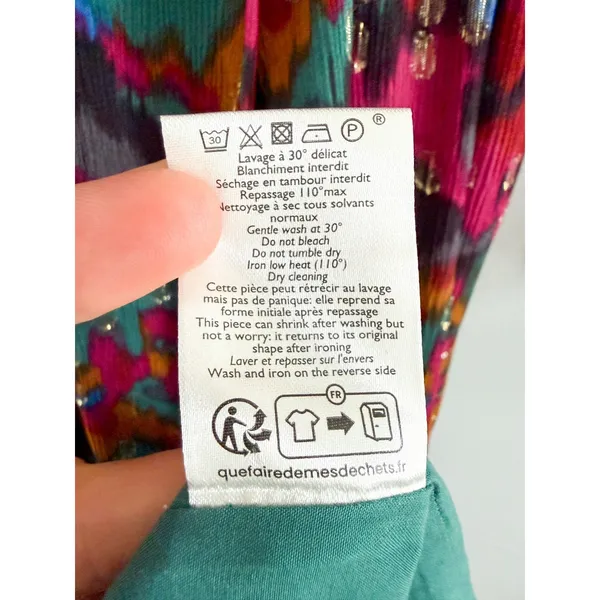 Sézane | NWT Linoy Wrap Midi Dress in Lucky Print Long Sleeve | Sz US 2 FR34 - Image 7