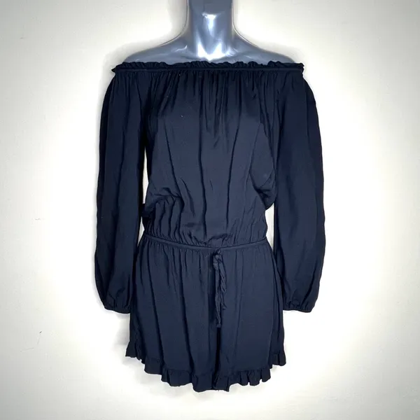 Brandy Melville Black Off the Shoulders Romper - Image 5