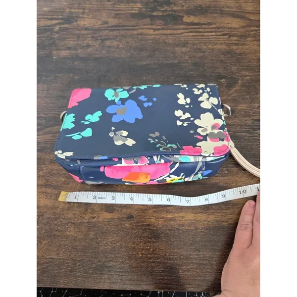 Merona Floral Purse Clutch Watercolor Abstract Colorful Y2K Handbag Small Wrist - Image 5