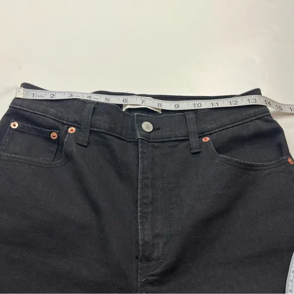 Abercrombie & Fitch 90s Straight Ultra High Rise 29 / 8 Regular Black Denim Jean - Image 4