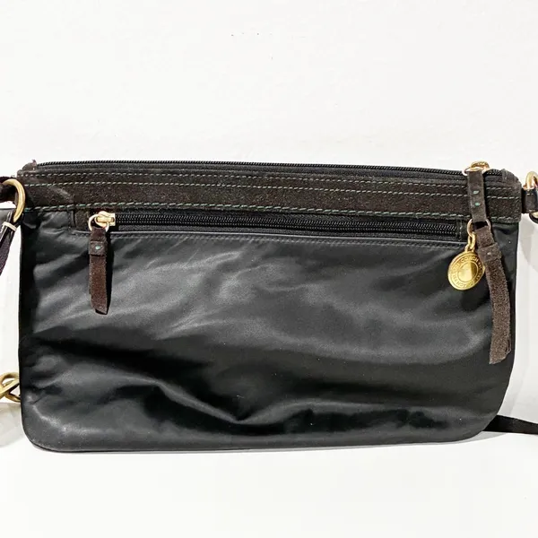 Coach Black Nylon Emerald Green Interior Gold‎ Hardware Mini Shoulder Bag Y2K - Image 4