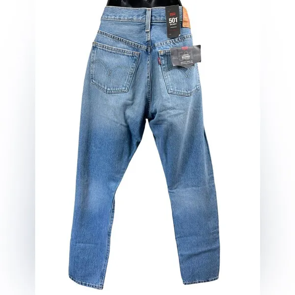 Levi’s 501 Button Fly High Rise Skinny Leg Jeans - Image 12