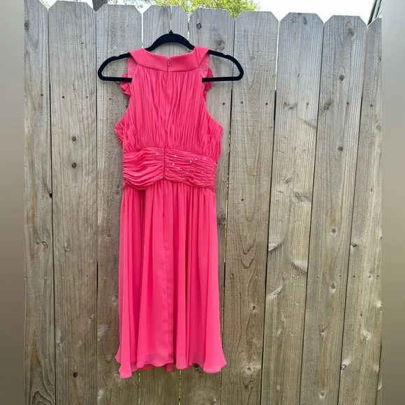 JS Boutique Barbie pink formal dress ruffle size 4 rhinestone‎ prom dance - Image 7