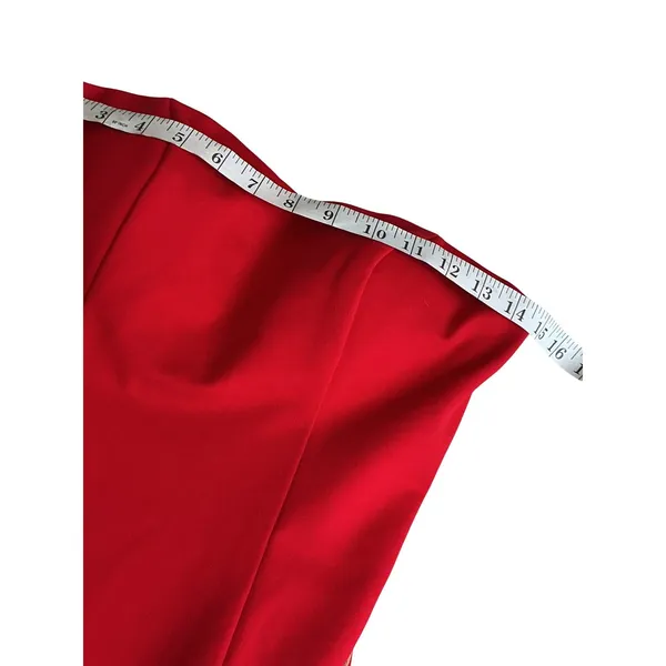Sherri‎ Hill Red Strapless High Slit Rhinestone Mesh Formal Gown Dress Size 6 - Image 8