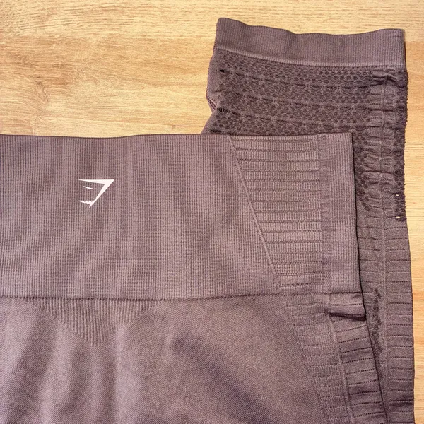 Gymshark Energy+ Seamless Cropped Leggings Size Small Adjustable- Brown - Image 5