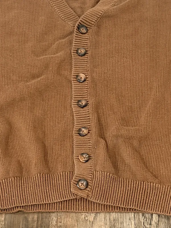 Brandy Melville Rust Brown Button-Front Cardigan - Image 2