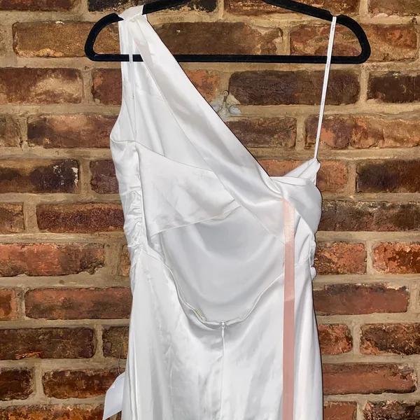 NWT Lulus Effortlessly Sensational White Satin Backless Maxi Dress Size Large - Image 8