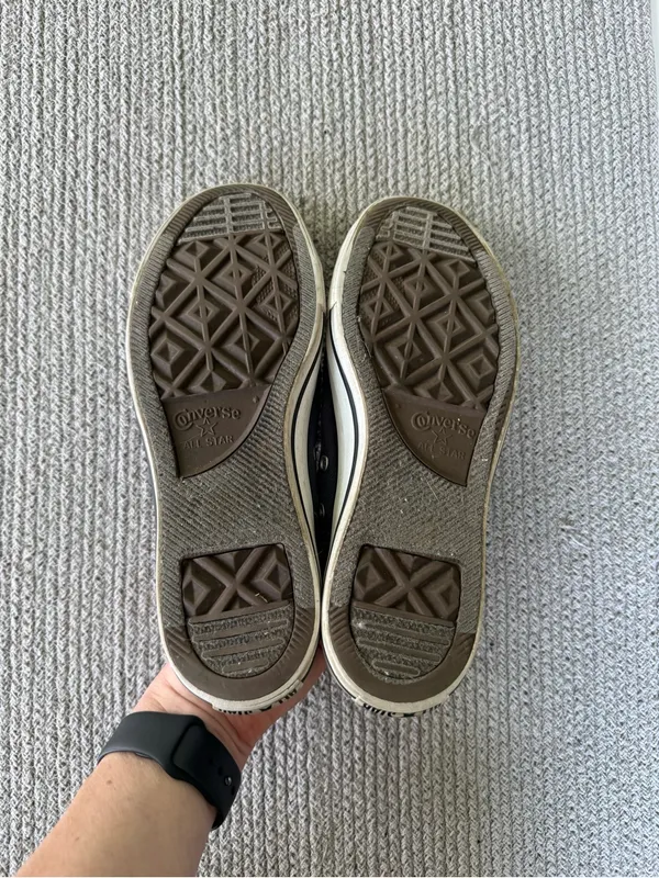 Converse Navy Blue Canvas Slip On Sneakers Size 8 - Image 5