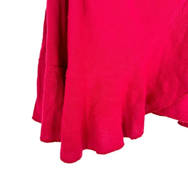 Polly Strappy Linen Wrap Mini‎ Sundress Red Size US 6 - Image 3