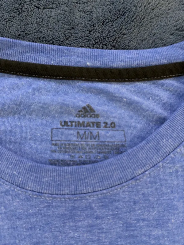 adidas Light Heather Blue Short Sleeve Crew Tee - Image 7