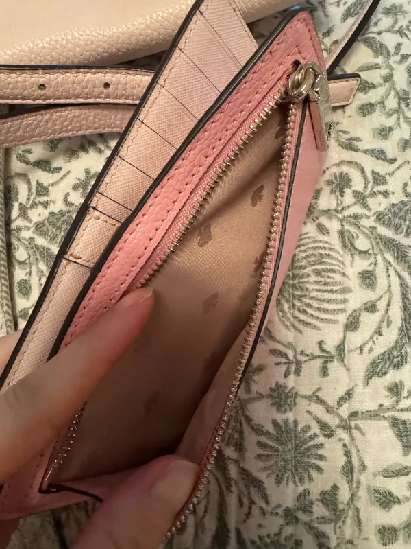 Medium Pink Kate Spade Purse with wallet  - Image 8