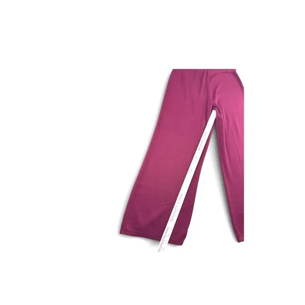 Storybook Knits Burgundy Wide Leg Knit Pants Womens Medium Elastic Waist Relax - Image 6