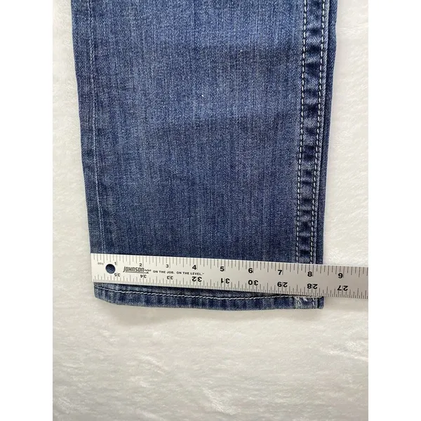 Miss Me Jeans Womens Size 27 boot cut blue Denim zippered rhinestone‎ Pockets - Image 7