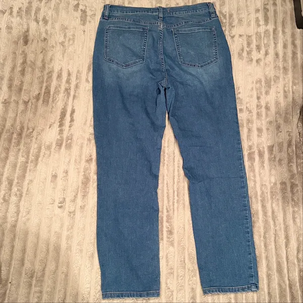 Free People FP Blue High-Rise Straight Leg/Skinny‎ Jeans Size W 30 - Image 3