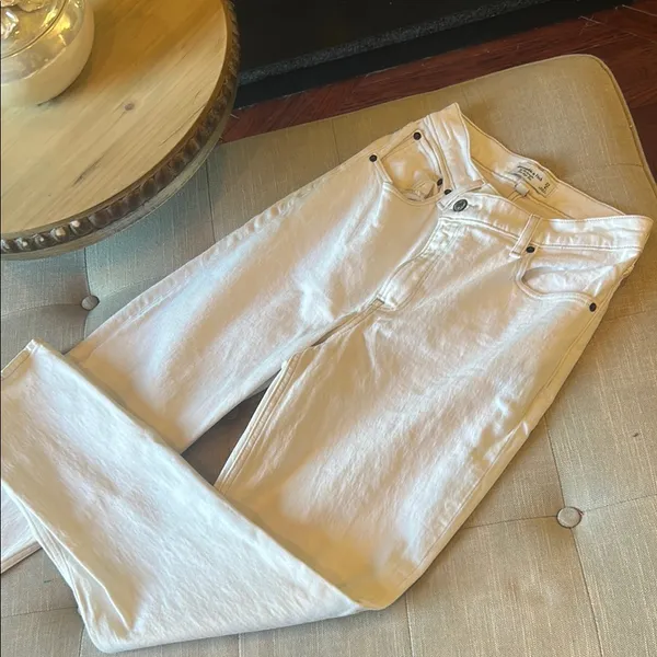 Abercrombie & Fitch '90s Straight Ultra High Rise Jeans - White Size 27/ 4 R - Image 3