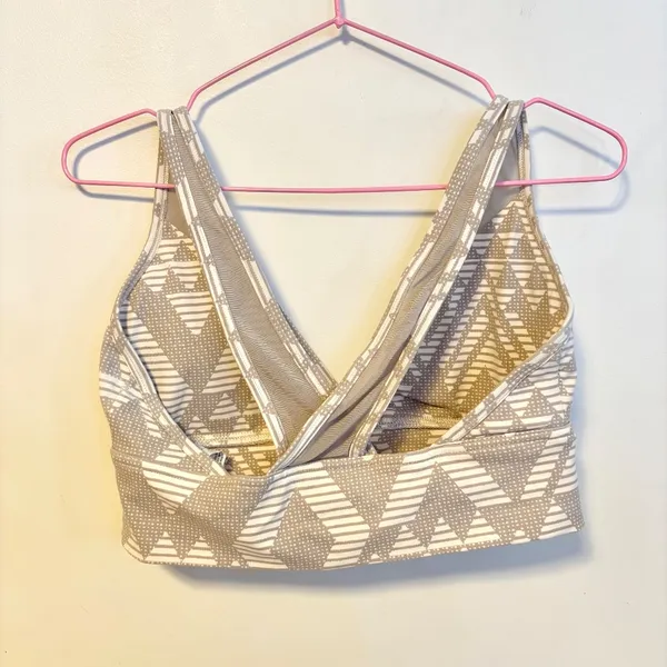 Aerie Chill Play Move Athletic Workout Padded Sports Bra Aztec Womens Size Large - Image 2