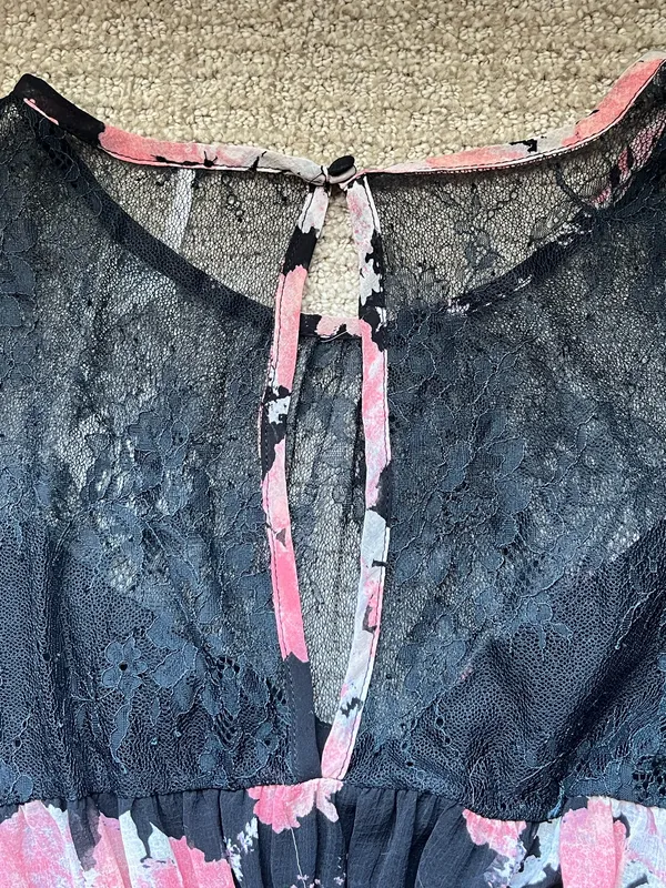 Free People Daphne Floral Lace Blouse NWT Small - Image 6