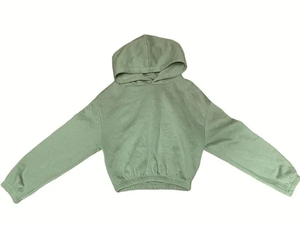 Zara sage green cropped hoodie and sweatpants set - Image 6