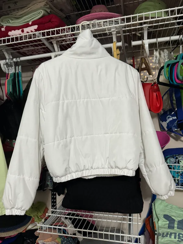 White Puffer Jacket - Image 3