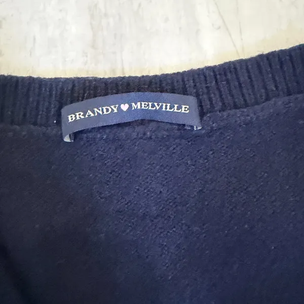 Brandy Melville Navy Knit Sweater Vest - Image 2
