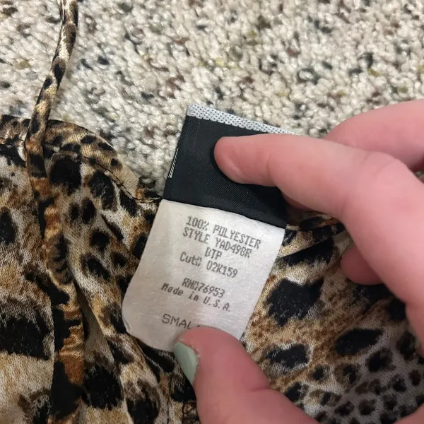 Leopard Print Dress with Black Trim Brown - Image 3