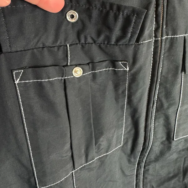 Nike Vintage Black Double Zip Up Jacket Large‎ - Image 4