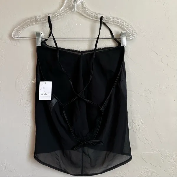 NWT Auden Black Sheer Chemise Tank‎ Top - Image 5