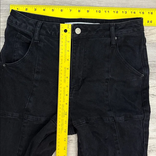 Tinseltown Black Fringe Bottom Flare Women's/Junior's Jeans Size 9 - Image 9