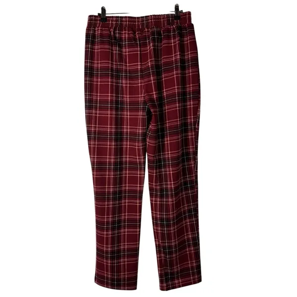 Boutique Messini Red Plaid‎ Straight Leg Pants M - Image 2