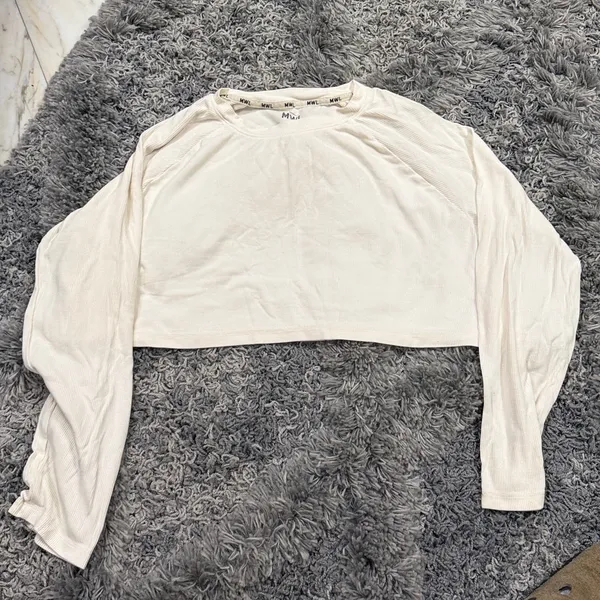 Madewell MWL Ribbed Crop Long Sleeve - Image 2