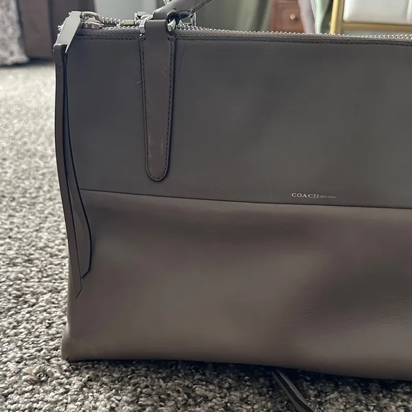 Coach Gray Borough Leather Satchel Tote Bag - Image 2