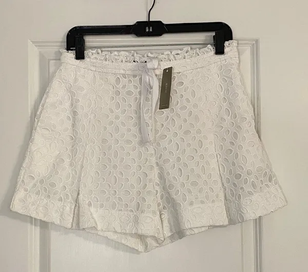 J. Crew Belair White Eyelet Lace Shorts - Image 4