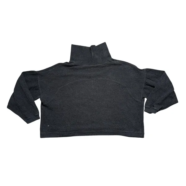Lululemon Textured Knit Funnel Neck Pullover Womens 10 Grey Excellent Oversized‎ - Image 4